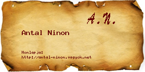Antal Ninon névjegykártya